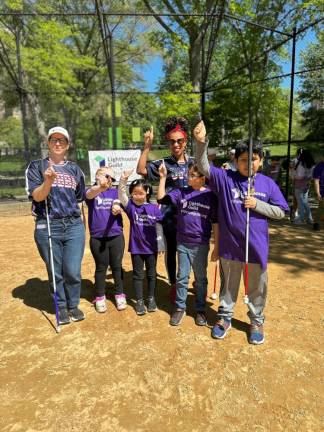 <b>Kids ranged in age from six to 13 at the adaptive baseball clinic run by the Team USA for the Blind Baseball team and the Lighthouse Guild.</b> Photo: Lighthouse Guild