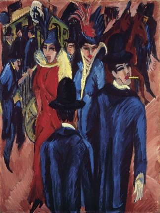 Ernst Ludwig Kirchner (1880-1938) Berlin Street Scene, 1913-14. Oil on canvas. Neue Galerie New York and Private Collection