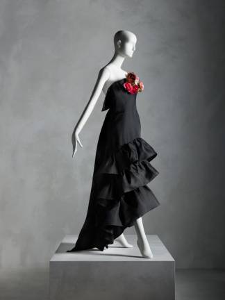 Evening Dress, Cristóbal Balenciaga (Spanish, 1895-1972) for House of Balenciaga (French, founded 1937), summer 1961. Promised gift of Sandy Schreier. Image courtesy of The Metropolitan Museum of Art.