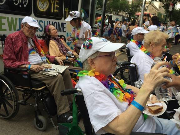 The New Jewish Home residents at the 2018 Pride March. Photo: Genia Gould