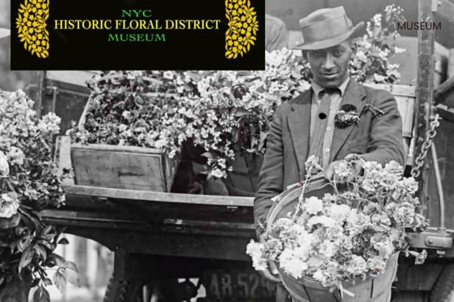 The Flower District in Chelsea is 175 years old. PhotoL NYC Historic Floral District Museum