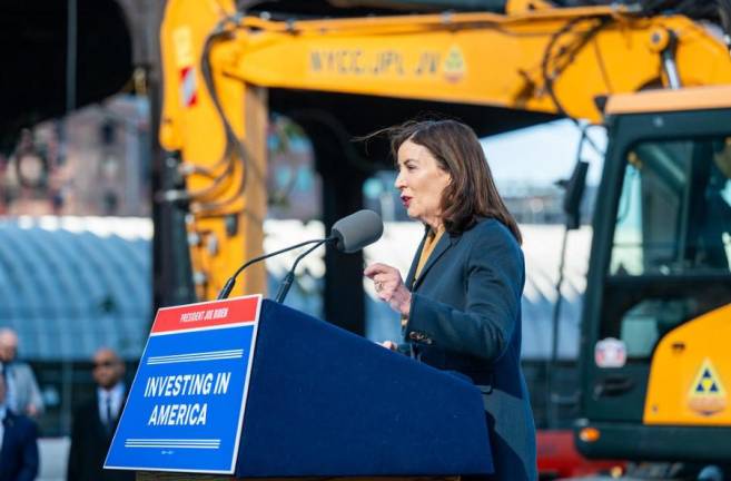 Governor Kathy Hochul said with the feds picking up a greater share of the Gateway Projct, she can move some of the state funds to other mass transit options. Photo: Susan Watts, Office of Governor Kathy Hochul