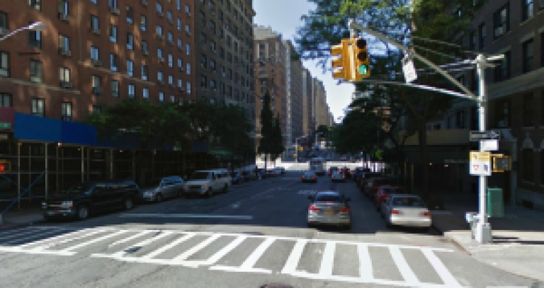 The intersection near where Cooper Stock was killed after being struck by a cab in January.