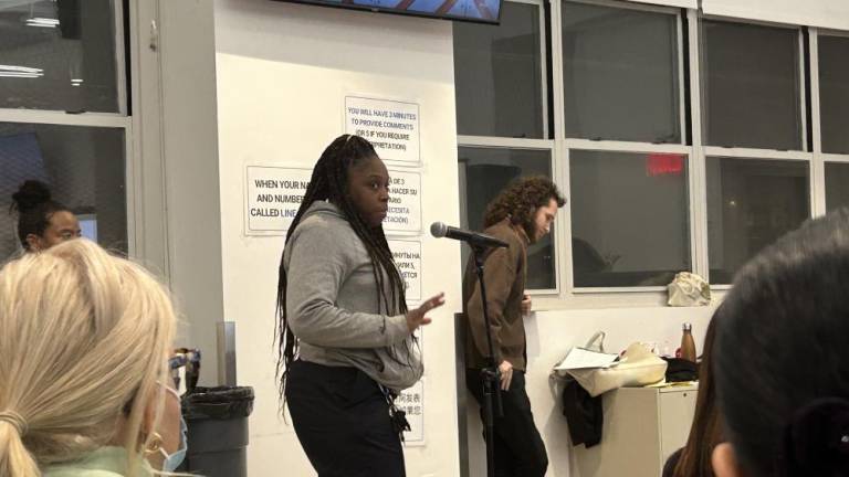 Lechelle Dawson, a resident, speaking at the public scoping meeting on February 1st, 2024. Photo Credit: Alessia Girardin.
