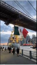 Social media in Brooklyn Bridge Park captured the tall ship of the Mexican Navy drifting backwards and colliding with the underside of the Brooklyn Bridge shortly before 8:30 p.m. on May 17. Two on board were killed.