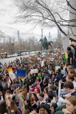 As part of a globally-coordinated climate strike on March 15, 2019, about 5,000 students from all over NYC met in Columbus Circle and marched to the American Museum of Natural History.