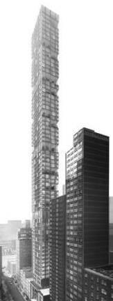 A rendering of an earlier proposal for the East 58th Street site that called for a 950-foot condominium development.