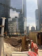 The excavation site at 70 Hudson Yards.
