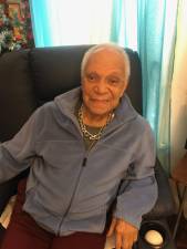 Broadway legend and trailblazer Nat Horne, in the Hell’s Kitchen home he’s lived in for 57 years. A GoFundMe campaign is in progress to keep the 96-year-old in his apartment with 24/7 eldercare.