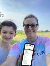 Heather and Luca Spinelli with the FarmScout app.