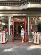 Owner Nancy Bass Wyden in front of the new store. The Strand opened their first Upper West Side location on Wednesday, July 15, despite a three-month delay due to COVID-19.