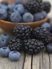 Blueberries and blackberries have high antioxidant values.