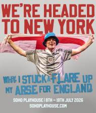 Alex Hill’s one-man show, “Why I Stuck a Flare Up My Arse for England,” transforms the true act of a superfan and transforms it into a story of belonging and friendship.