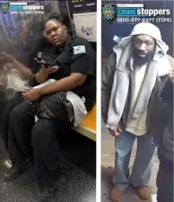 Woman sought for Senior Assault on D Train (left); man sought for Orchard Street slashing.
