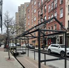 Roadside outdoor dining is back for the season, albeit at a severely diminished scale. Under Mayor Zohran Mamdani, the DOT has signaled that they support a shift back to looser all year-round rules, as does Council Speaker Julie Menin.
