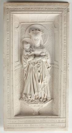 Unknown artist, Utrecht, &#x201c;Relief with the Virgin and Child (The Virgin of Zoeterwoude),&#x201d; 2nd half of 15th century, clay, 16 13/16 &#xd7; 8 11/16 &#xd7; 1 inches, Museum Catharijneconvent, Utrecht. Photo: courtesy The Frick Collection