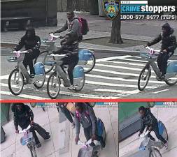 CitiBike e-bike gang on a headphone-snatching spree, March 17.