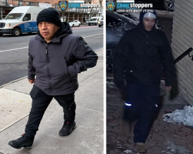 Wanted for Forcible Touching. Left: On a 6 train, Dec. 5. Right: In Washington Heights, Dec. 16.