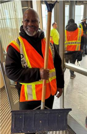 Big day when you get the city assigned snow shovel. Workers were then packed into a van and dropped off for their eight hour days shoveling snow.