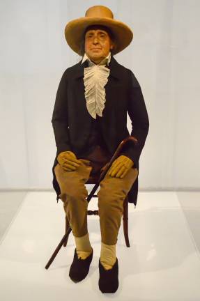 “’Auto-Icon’ of Jeremy Bentham." Like many sculptures in the show, it challenges viewers to consider what makes up a work of art. Photo: Adel Gorgy