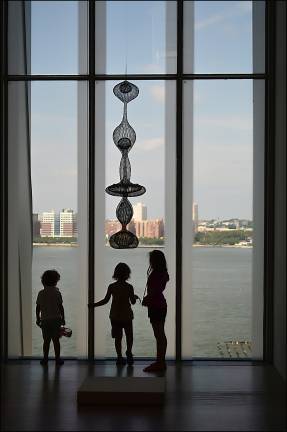 Ruth Asawa’s sculpture, “Number 1” and a view from the Whitney. Photo: Adel Gorgy