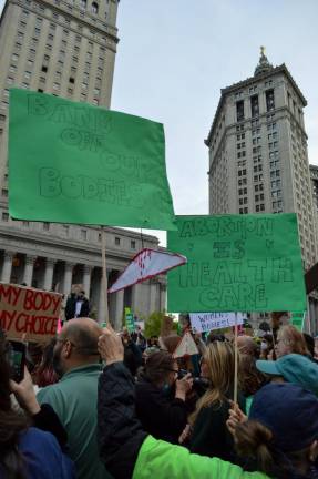 “The unfortunate reality of overturning Roe means only banning <i>safe</i> abortions,” said Council Member Amanda Farías earlier in the day. Photo: Abigail Gruskin