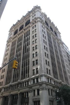 The Emmet Building on Madison Avenue at East 29th Street in NoMad, a Neo-French Renaissance-style office building graced with gargoyles and sculptures, was designated an official landmark last week by the city's Landmarks Preservation Commission. Photo: Historic Districts Council