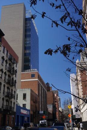 Finishing touches are being applied to Trevor Day School’s new building on East 95th Street. Photo: Lisa Kassel