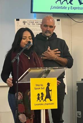At the Dec. 2 event, Graf’s companion Estefania spoke of her dream that all immigrants are “welcomed...as holy.”