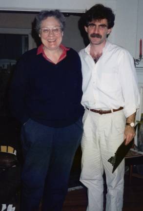 Lesbian activist Barbara Gittings, featured in episodes 9 and 18 of the "Making Gay History" podcast, with Eric Marcus, at the time he conducted the original interviews in the late 1980s. Photo: Kay Lahusen.