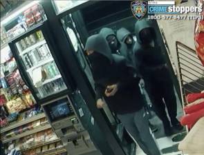 Four suspects sought in gunpoint carjacking, March 23.