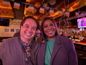 George Conway, one of the ten Democratic candidates vying to succeed Jerry Nadler in NY’s 12th Congressional district, was seen chatting with New York State Attorney General Letia James on March 17 at the pre-parade Lexington Democratic Club. Rivals in the race including Assemblyman Alex Bores, who was endorsed by the Lex Dems, and civil rights lawyer Laura Dunn, were also at the gathering.