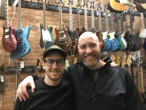 Siblings Shawn (left) and Frank Gorelik opened Brothers Guitar Shop on East 84th Street in 2020. It’s one of three local businesses the entrepreneurs own and operate on the Upper East Side.