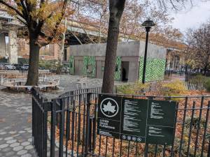 Luther Gulick Park, where a dead woman later identified as Queens resident Angela Bridges was found on Nov. 16, 2025.