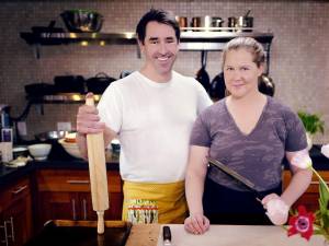 Chef Chris Fischer and comedian Amy Schumer.