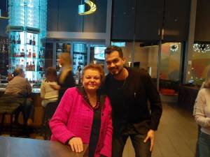 Kamila Myzel and Alex Jackson at a preview Ice Cream Social at the M Social Hotel. Photo: Karen Camela Watson