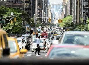 Congestion on Manhattan streets.