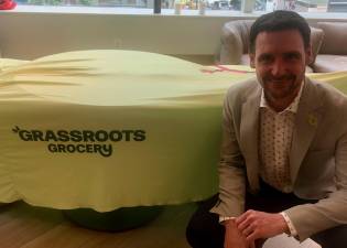 Dan Zauderer, founder and CEO of Grassroots Grocery, at Northern Trust, which hosted the Great Sandwich Race. The organization created 500-plus protein-packed and allergy-free sandwiches to be distributed to low-income NYC areas.