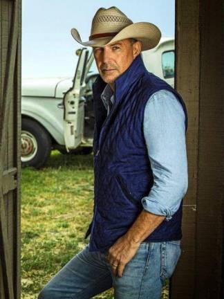 Yellowstone star Kevin Costner, seen here sporting a John Dutton Blue Quilted Vest, has some New Yorkers day dreaming about a move to Montana. Photo: universaljacket.com