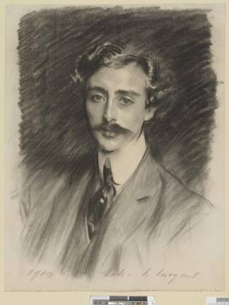 John Singer Sargent (1856 - 1925). Ernest Schelling, 1910. Charcoal on paper. Morgan Library &amp; Museum. Gift of Mrs. Janos Scholz.