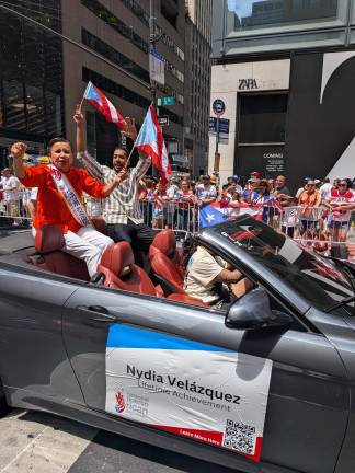 Puerto Rican Day Parade brough saw Nydia Velazquez campaigning for Antonio Reynoso.