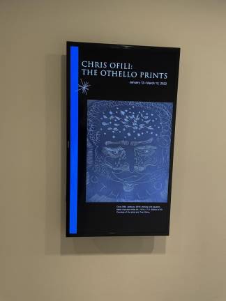 Painter Chris Ofili’s “The Othello Prints” exhibition is at Columbia’s Wallach Art Gallery. Photo courtesy of Columbia University