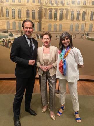 Adrienne Arsht (center) with The Met Director Max Hollein and Limor Tomer in February for “The Mother of Us All” event. Photo: Stephanie Berger