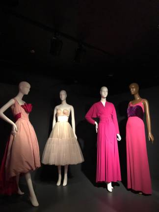 The “feminization of pink” on display in the first gallery of the show. Photo: Val Castronovo