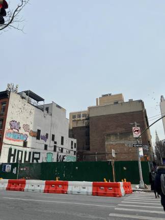 The excavation site for 280 8th Ave., which also borders W. 24th St.