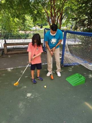 All sports activities have been moved outside and will remain there during the summer sessions. Photo courtesy of the Cathedral of St. John the Divine Archives