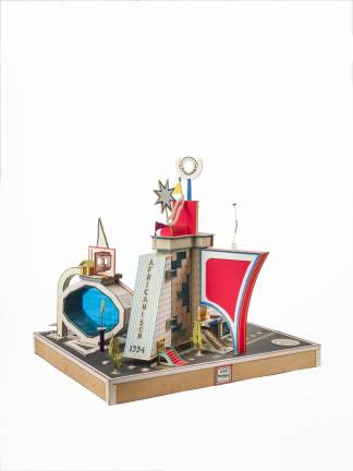 Bodys Isek Kingelez (Congolese, 1948-2015). &quot;Africanisch.&quot; 1994. Paper, paperboard, plastic and other various materials, 19 11/16 &#xd7; 22 7/16 &#xd7; 24?. Private collection, Paris. Photo: Kleinefenn.