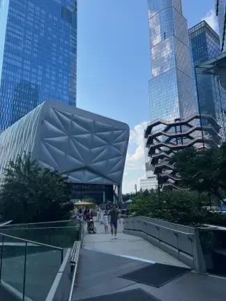 Hudson Yards as it appears currently, seen from the High Line approach.