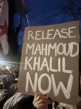 Protestors descended on Gracie Mansion on March 11 after Mayor Eric Adams refused to take a stand condemning the arrest of Palestinian activist Mahmoud Khalil.