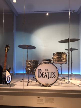 Ringo Starr's Ludwig drum kit at the Met Museum. Photo: Jon Friedman